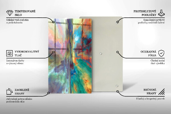 Tabla de cortar de vidrio Cielo colorido