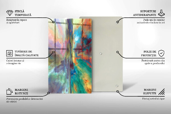 Tabla de cortar de vidrio Cielo colorido