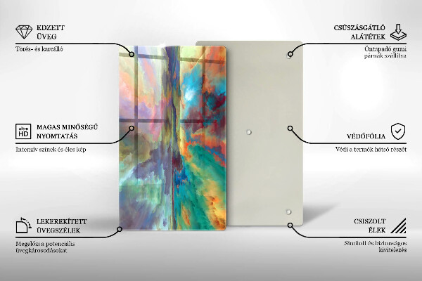 Tabla de cortar de vidrio Cielo colorido