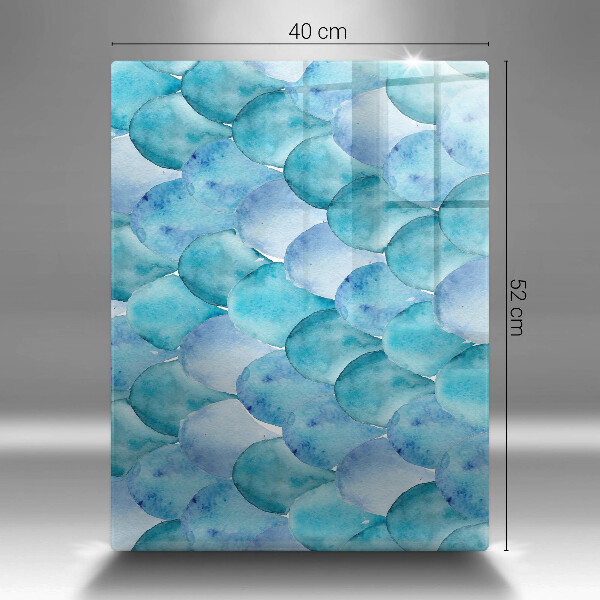 Tabla de cortar de vidrio Escamas de acuarela