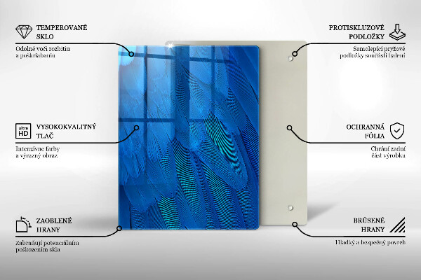 Tabla de cortar de vidrio Escamas de acuarela