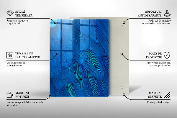 Tabla de cortar de vidrio Escamas de acuarela
