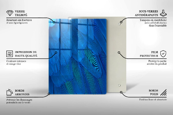 Tabla de cortar de vidrio Escamas de acuarela