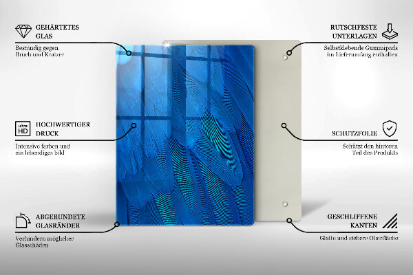 Tabla de cortar de vidrio Escamas de acuarela