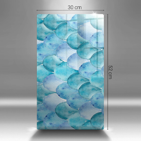 Tabla de cortar de vidrio Escamas de acuarela