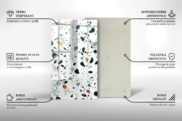 Tabla de cortar de vidrio Gres claro