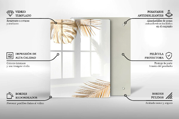 Tabla de cortar de vidrio Gres claro