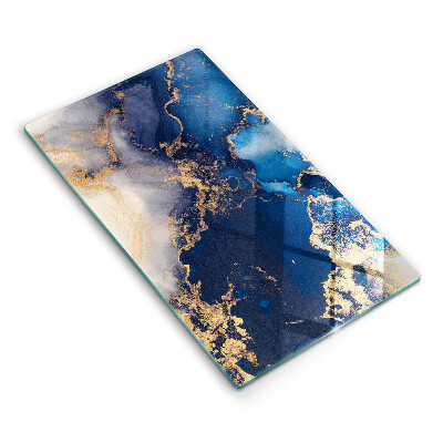 Tabla de cortar de vidrio Fondo elegante y oro