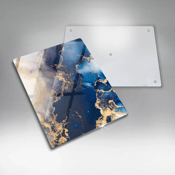 Tabla de cortar de vidrio Fondo elegante y oro