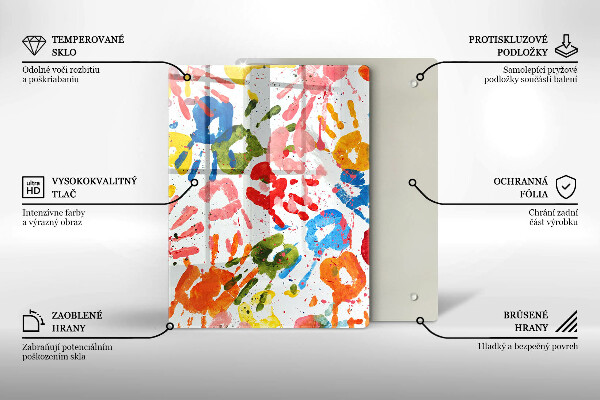 Tabla de cortar de vidrio Fondo elegante y oro