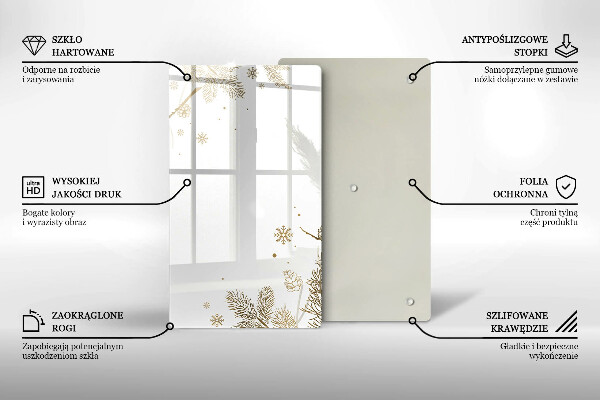 Tabla de cortar de vidrio Decoraciones de invierno