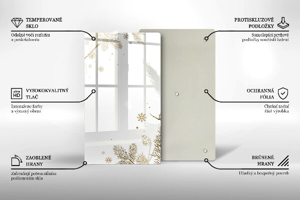 Tabla de cortar de vidrio Decoraciones de invierno