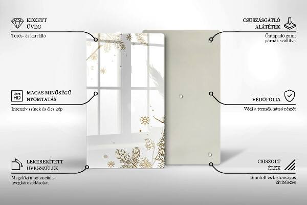 Tabla de cortar de vidrio Decoraciones de invierno