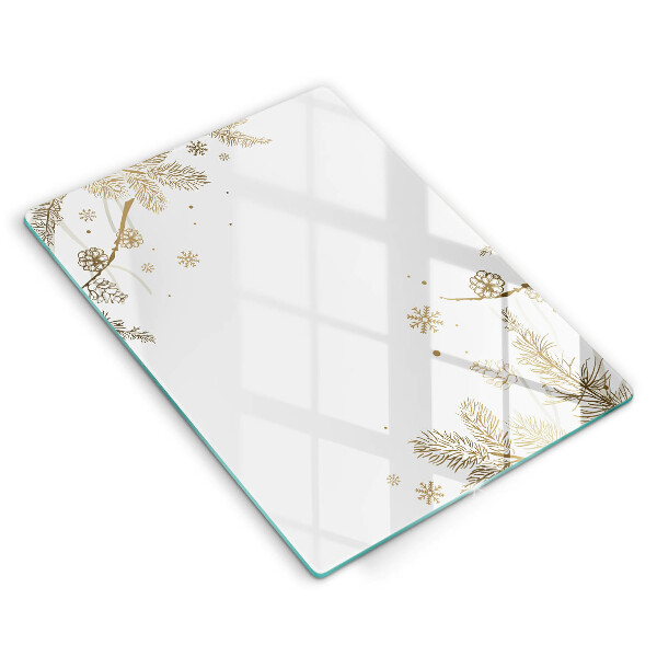 Tabla de cortar de vidrio Decoraciones de invierno