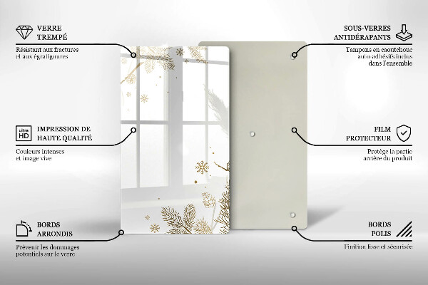 Tabla de cortar de vidrio Decoraciones de invierno