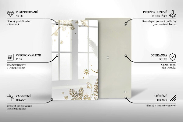 Tabla de cortar de vidrio Decoraciones de invierno