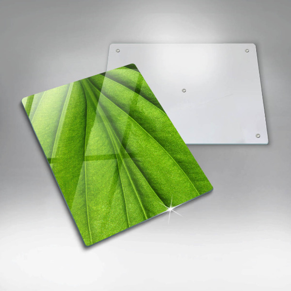 Tabla de cortar de vidrio Hoja de vena natural