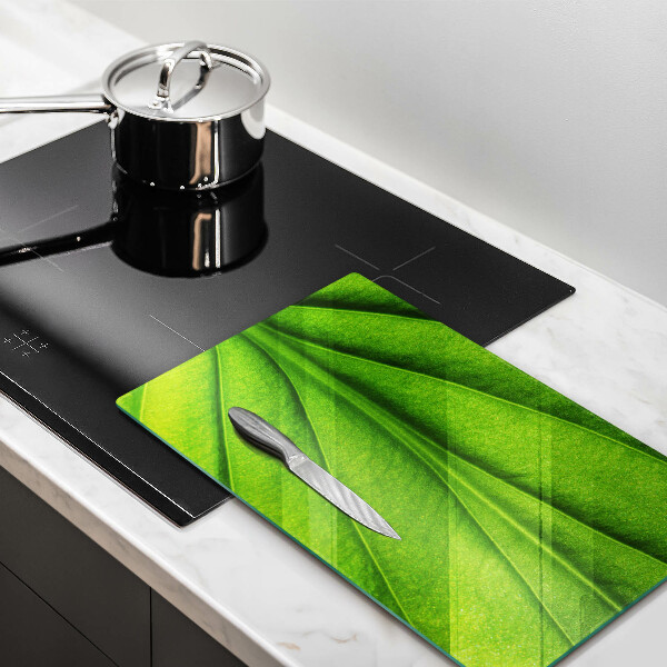 Tabla de cortar de vidrio Hoja de vena natural