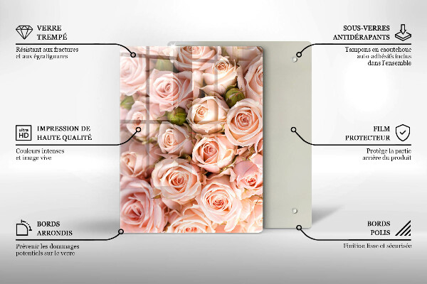 Tabla de cortar de vidrio Hoja de vena natural
