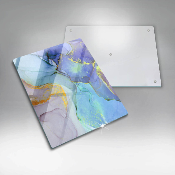 Tabla de cortar de vidrio Piedra dorada agrietada