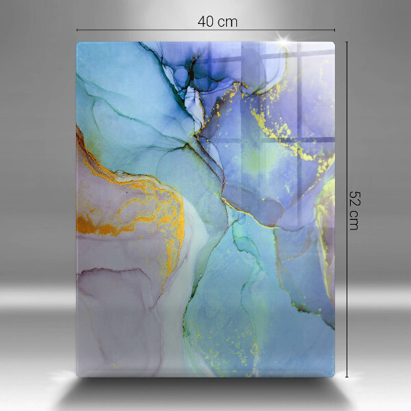 Tabla de cortar de vidrio Piedra dorada agrietada