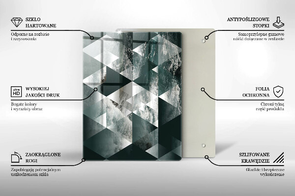 Tabla de cortar de vidrio Piedra dorada agrietada
