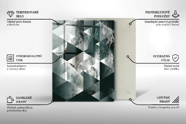 Tabla de cortar de vidrio Piedra dorada agrietada