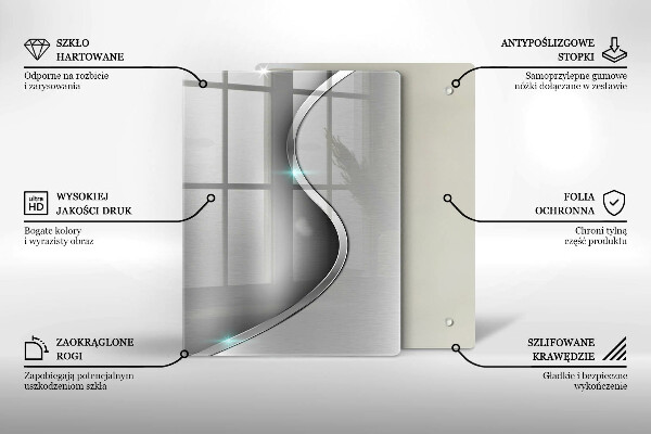 Tabla de cortar de vidrio Fondo de geometría 3d