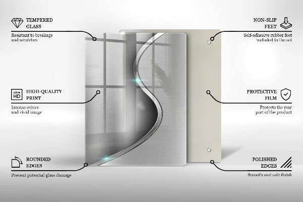 Tabla de cortar de vidrio Fondo de geometría 3d