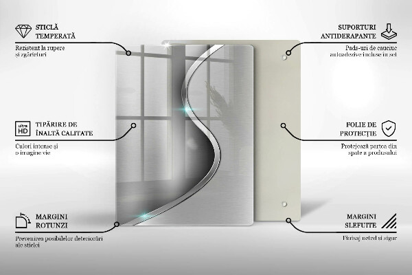Tabla de cortar de vidrio Fondo de geometría 3d