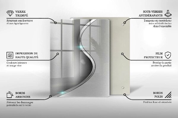 Tabla de cortar de vidrio Fondo de geometría 3d