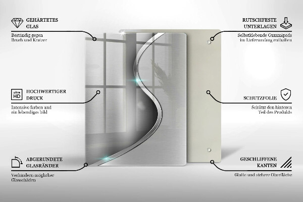 Tabla de cortar de vidrio Fondo de geometría 3d