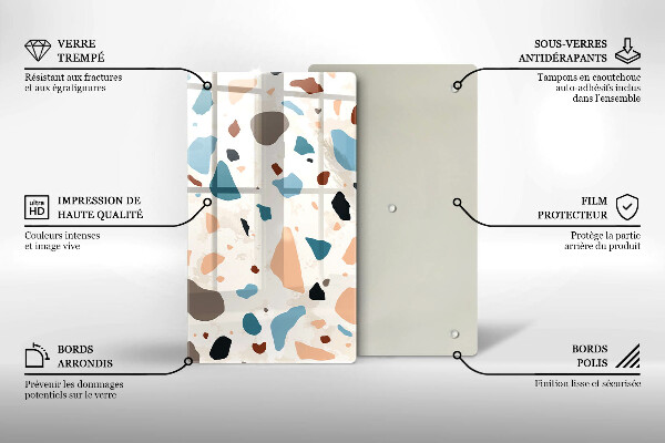 Tabla de cortar de vidrio Gres decorativo