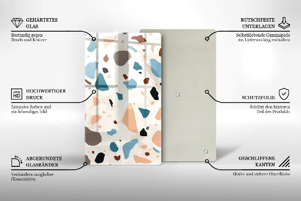 Tabla de cortar de vidrio Gres decorativo