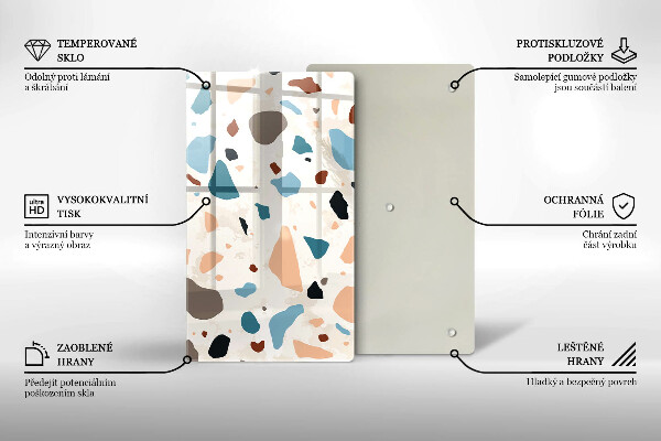 Tabla de cortar de vidrio Gres decorativo