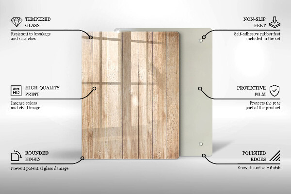 Tabla de cortar de vidrio Gres decorativo
