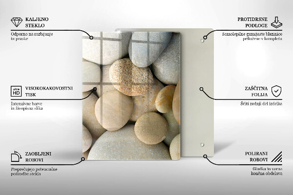 Tabla de cortar de vidrio Líneas doradas abstractas