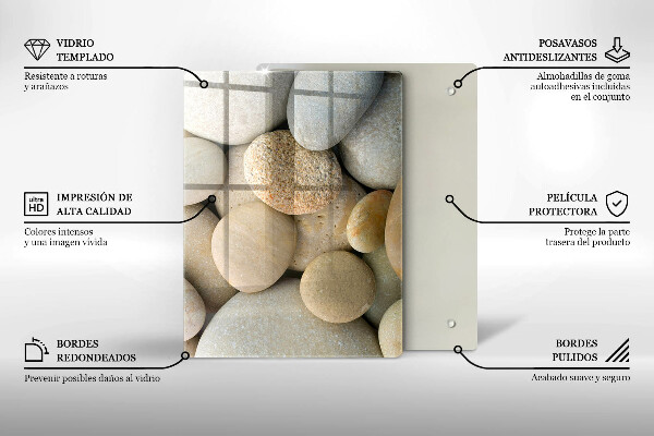 Tabla de cortar de vidrio Líneas doradas abstractas