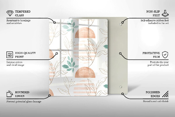 Tabla de cortar de vidrio Abstracción moderna