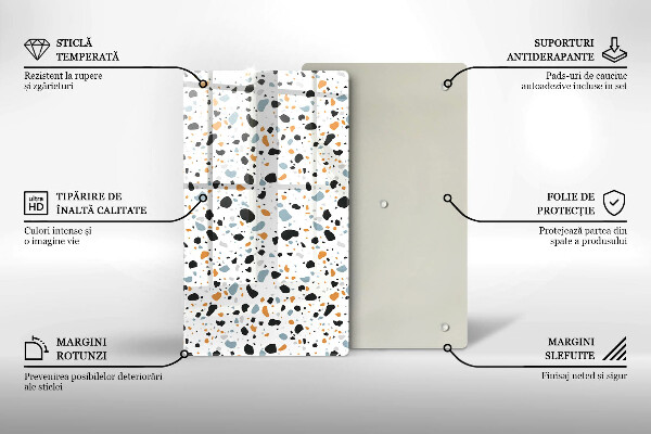 Tabla de cortar de vidrio Gres decorativo