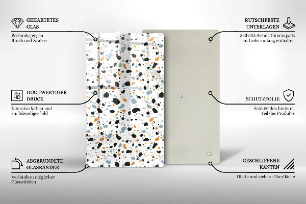 Tabla de cortar de vidrio Gres decorativo