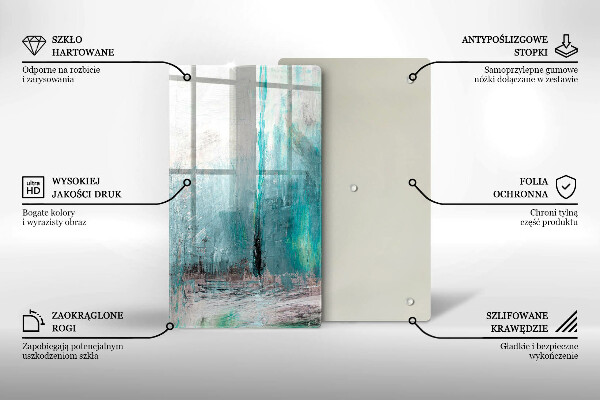 Tabla de cortar de vidrio Fondo de abstracción de pintura