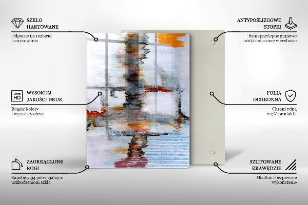 Tabla de cortar de vidrio Fondo de abstracción de pintura