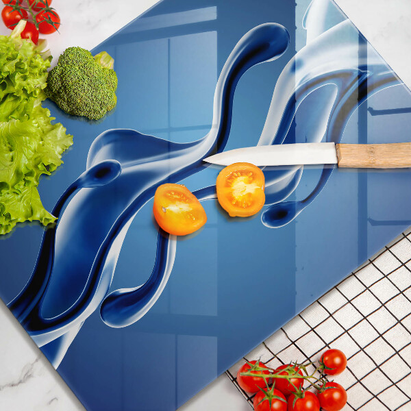 Tabla de cortar de vidrio Abstracción de fluidos