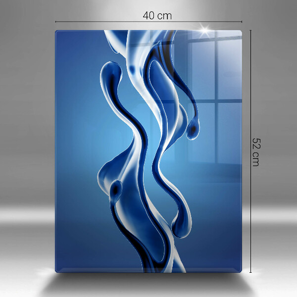 Tabla de cortar de vidrio Abstracción de fluidos