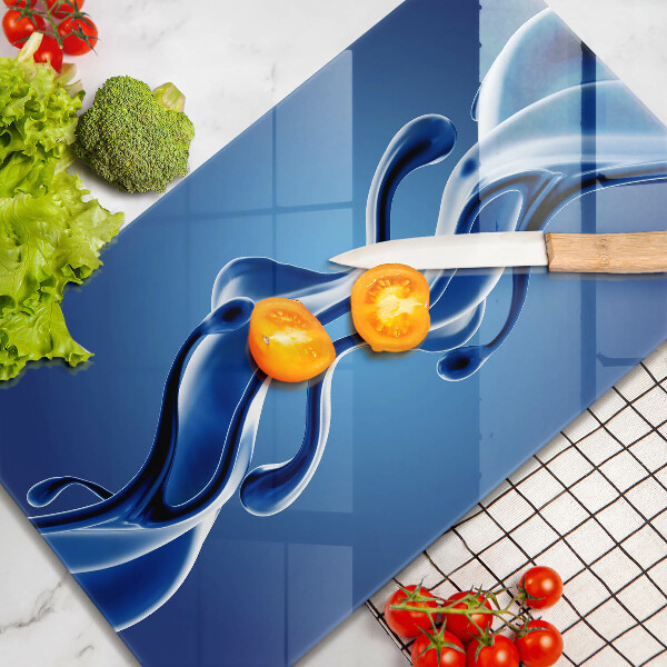 Tabla de cortar de vidrio Abstracción de fluidos