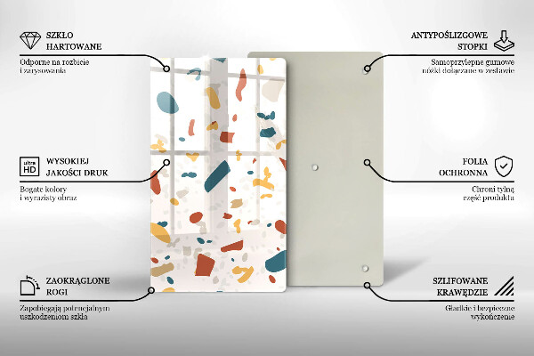 Tabla de cortar de vidrio Gres decorativo