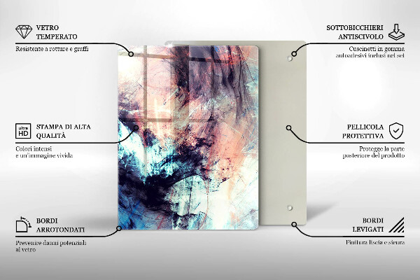 Tabla de cortar de vidrio Gres decorativo