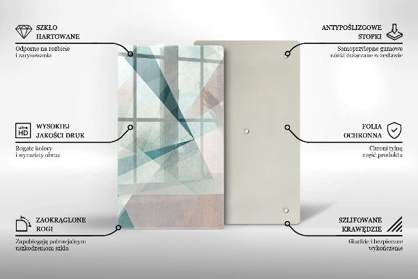 Tabla de cortar de vidrio Abstracción aguda