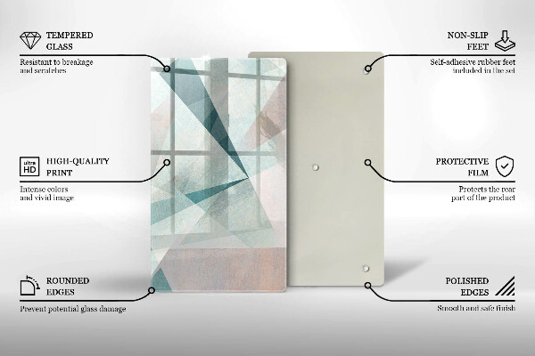 Tabla de cortar de vidrio Abstracción aguda